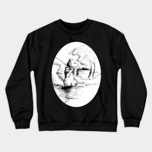 Ratty fishing 16/05/22 - Children's book inspired designs Crewneck Sweatshirt